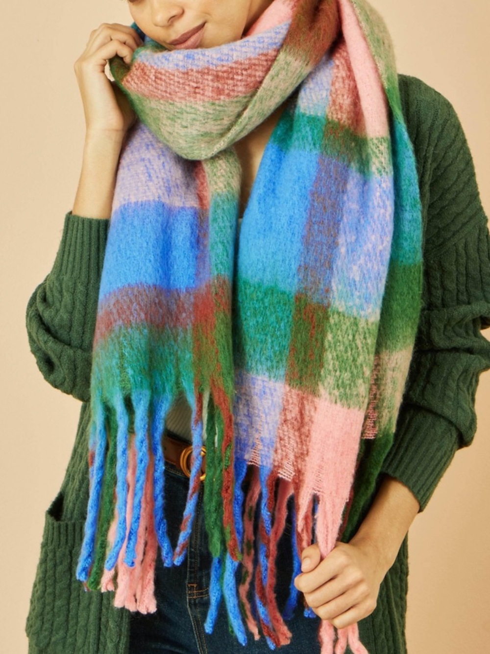 ShopEvelynne Monochrome Patterned Scarf